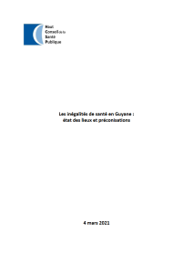 Les inégalités de santé en Guyane : état des lieux et préconisations