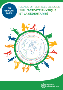 Lignes directrices de l’OMS sur l’activité physique et la sédentarité : en un coup d’œil