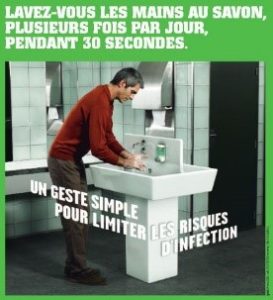 Lavez-vous les mains au savon, plusieurs fois par jour, pendant 30 secondes