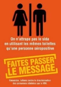 On n’attrape pas le sida en utilisant les mêmes toilettes qu’une personne séropositive