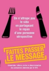 On n’attrape pas le sida en partageant le repas d’une personne séropositive