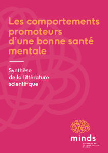 Les comportements promoteurs d’une bonne santé mentale : synthèse de la littérature scientifique