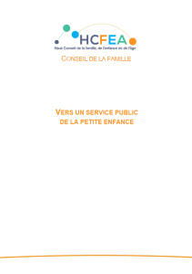 Vers un service public de la petite enfance