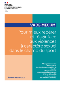 Vade-mecum pour mieux repérer et agir face aux violences à caractère sexuel dans le champ du sport