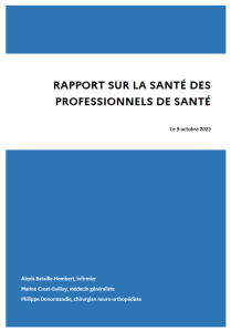 Rapport sur la santé des professionnels de santé