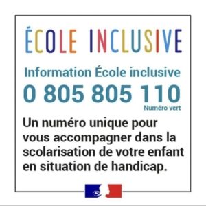 Information école inclusive – 0 805 805 110