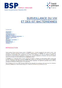 Surveillance du VIH et des IST bactériennes