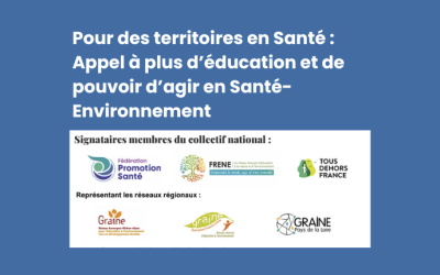 Manifeste Santé-Environnement : « Pour des territoires en Santé »