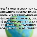 AAP 2025 – Partenariat Associatif – EEDD / Santé-Environnement